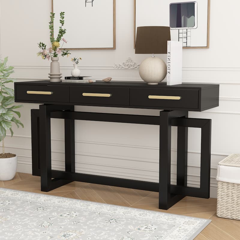 Console Table with Three Drawers