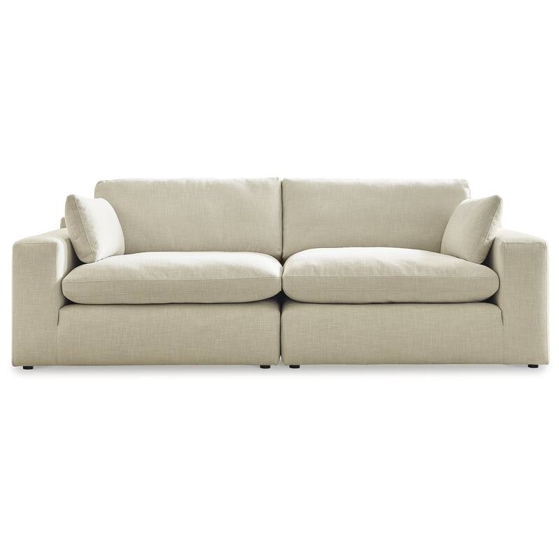 Signature Design by Ashley Elyza Beige 2-Piece Sectional Loveseat - 102" W x 42" D x 36" H