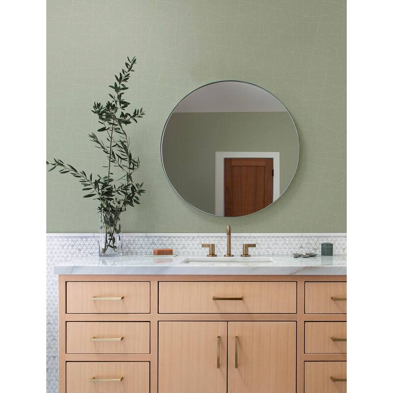 A-Street Prints Alcott Sage Dotted Wallpaper