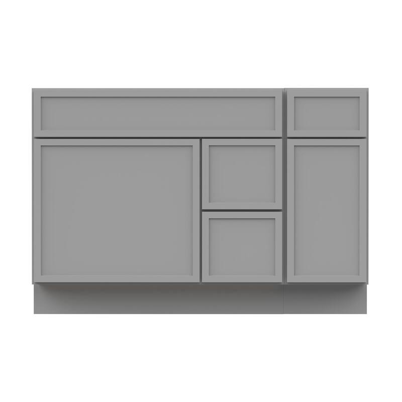 Vanity Art 48" Birch Freestanding Bathroom Vanity Cabinet without Top