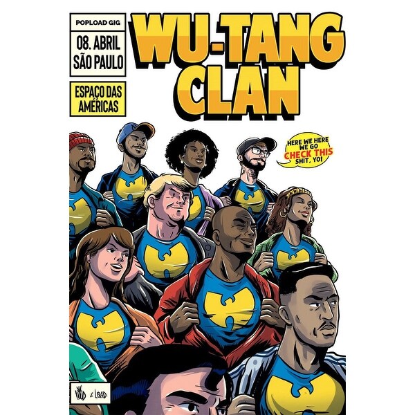 Wu Tang Clan - Superheroes Unframed Art Poster - Paper Print