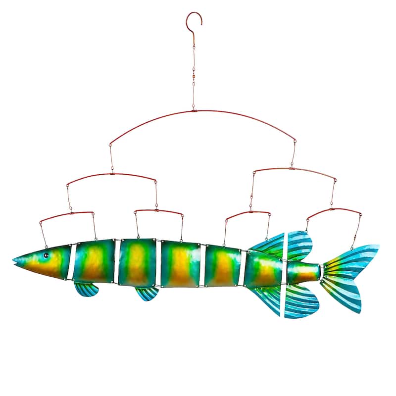 38 in. Metal Fish Mobile
