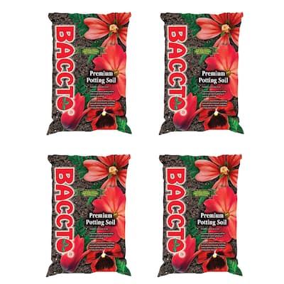 Michigan Peat General All Purpose Premium Potting Soil w/Perlite, 25lbs (4 Pack) - 25