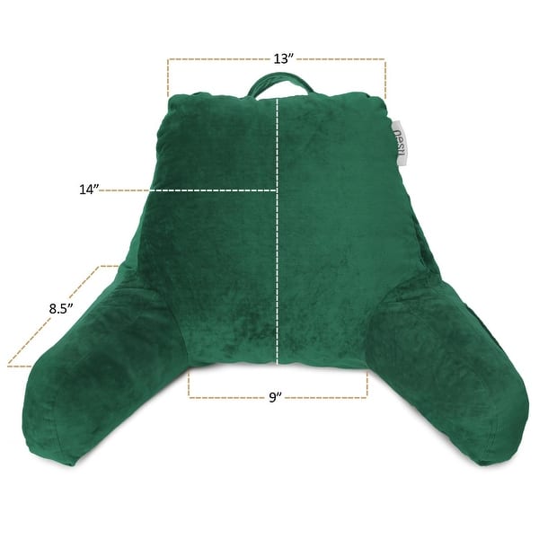 dimension image slide 54 of 62, Nestl Memory Foam Reading Pillow with Backrest, Arms and Pockets