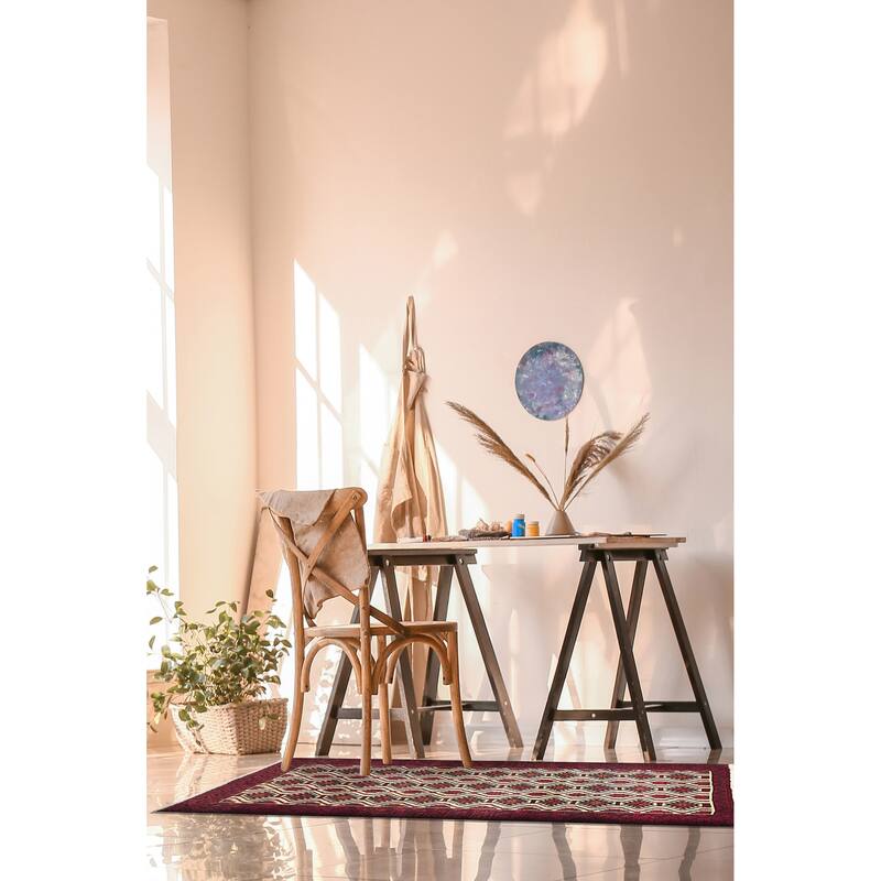 ECARPETGALLERY Hand-knotted Teimani Cream Wool Rug - 3'3 x 5'11