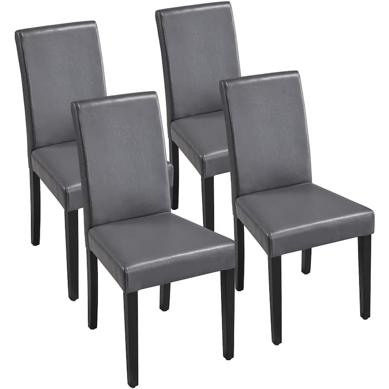 Yaheetech 4pcs Dining Room Chairs High Back for Home - Grey