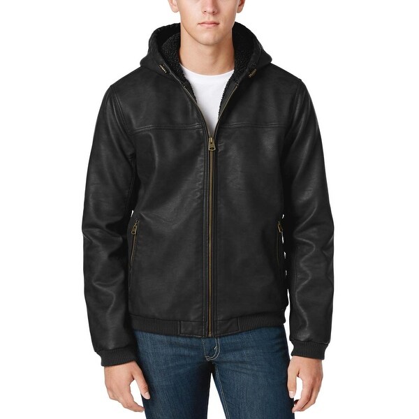 levi's leather bomber jacket mens