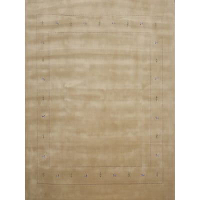Hand Knotted Oriental 100% Wool Carpet Tribal Animal Pictorial Beige & Ivories Gabbeh Area Rug - 8' 2'' X 8' 3''
