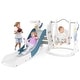 preview thumbnail 1 of 18, Costway Toddler Slide and Swing Set 4-in-1 Indoor Playground with - See Details Blue