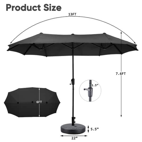Patio Umbrella With Cranknull