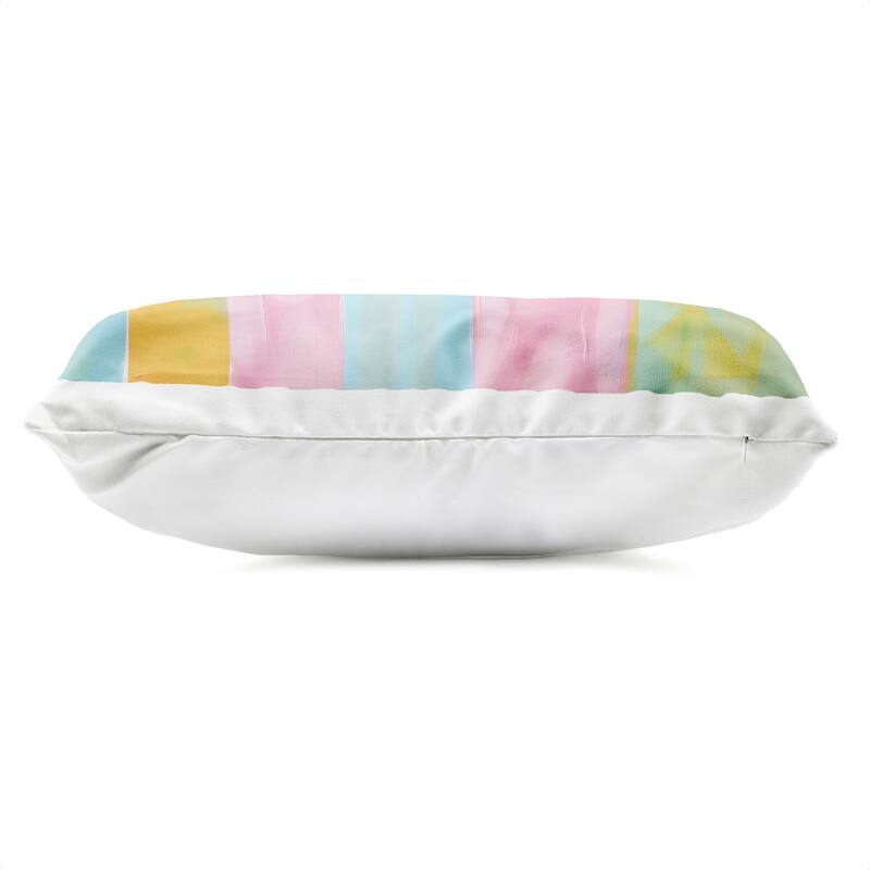 Stupell Blocked Pastels & Sunglasses Printed Outdoor Throw Pillow Design by Arlington Prints