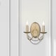 preview thumbnail 8 of 10, Golden Lighting 7644-2W Mirabella 2 Light 11" Tall Wall Sconce