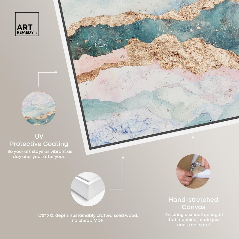 Rose Quartz Ridge Canvas by Art Remedy