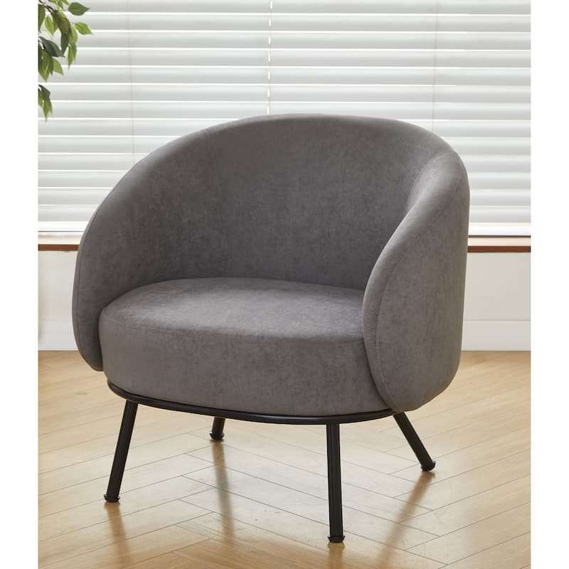 Mid Century Barrel Back Indoor Accent Chair