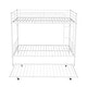 preview thumbnail 14 of 13, Full Over Full Metal Bunk Bed with Trundle, White