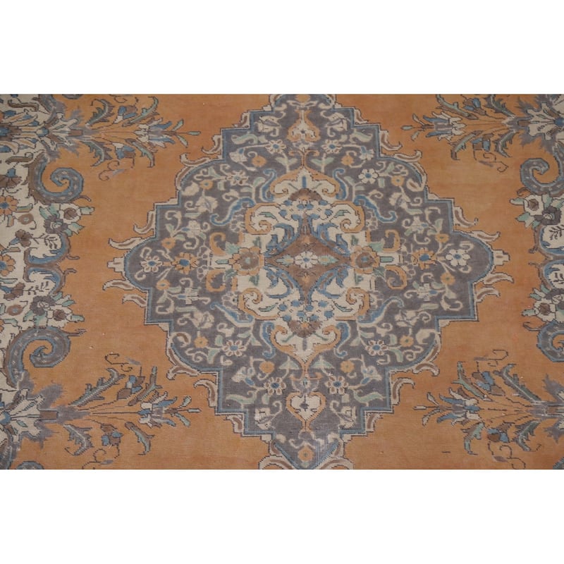Tabriz Persian Vintage Area Rug Handmade Wool Carpet - 9'9"x 12'5"