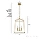 preview thumbnail 5 of 10, Hunter Fair Oaks 4-Light Pendant - Kitchen, Dining Room, Foyer - Modern Farmhouse, Transitional, Cage, Lantern - Designer!