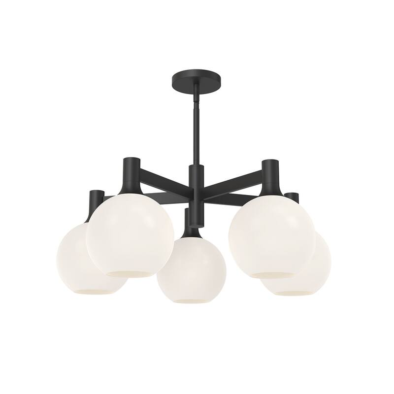 Alora Lighting CH506129OP Castilla 5 Light 30" Wide Chandelier with - Matte Black
