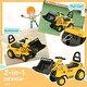 preview thumbnail 4 of 5, Ride On Excavator with Under Seat Storage, Pull Cart Kids Bulldozer for Boys & Girls, Sit and Scoot Construction Toy with Horn