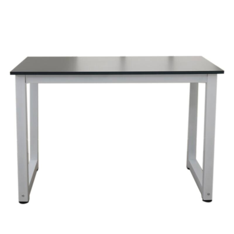 41.31" White Feet Writing Desk - Black