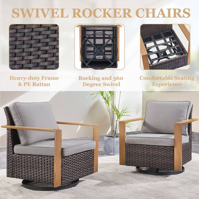 Gymojoy Outdoor Wicker Patio Furniture Sofa Set