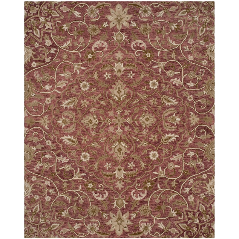 SAFAVIEH Handmade Bella Zaharinka Modern Floral Wool Rug