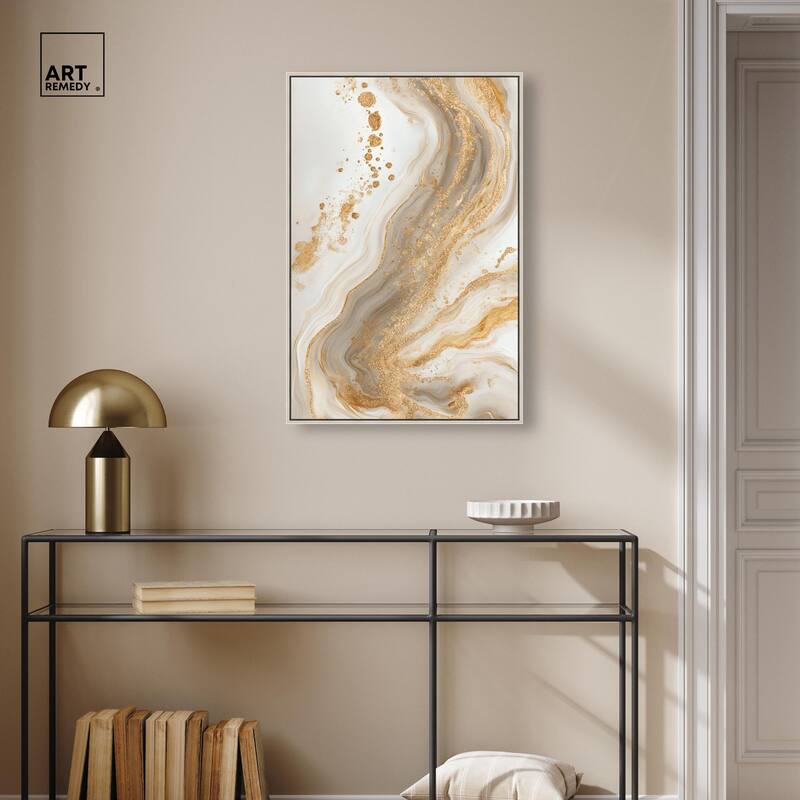 Gold Vein Canvas by Art Remedy