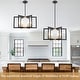 preview thumbnail 8 of 9, 6-Light Candlestick Hanging Linear Foyer Chandelier Lighting for Dining Room Kitchen Island