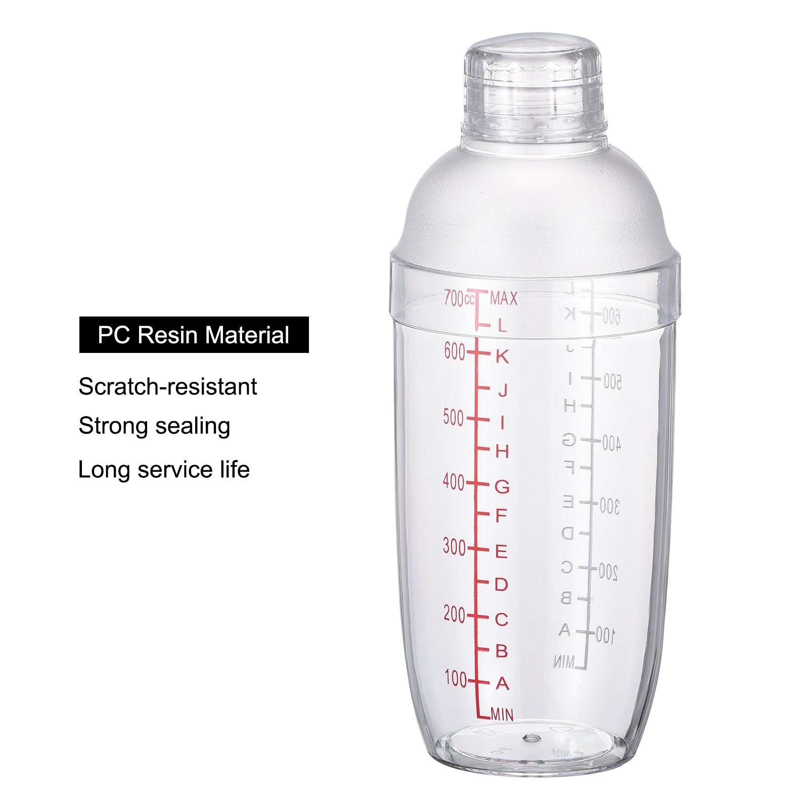 700ml Clear Plastic Cocktail Shaker Cup Scale Wine Beverage Mixer Drink  Tools - Transparent - Bed Bath & Beyond - 37164036