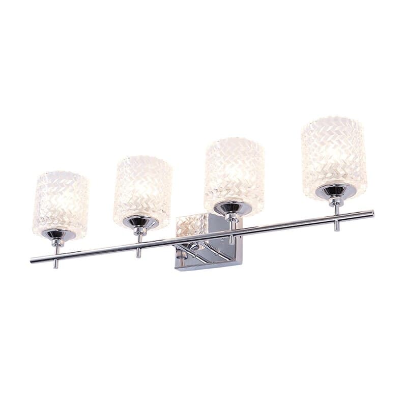 Acroma 4-light Modern Glam Bathroom Vanity Lights with Art Glass - 29 inches