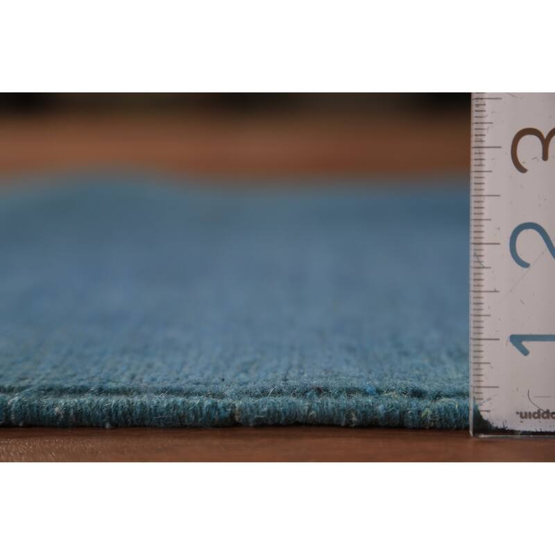 Blue Gabbeh Oriental Rug Handmade Wool Carpet - 2'10" x 4'11"