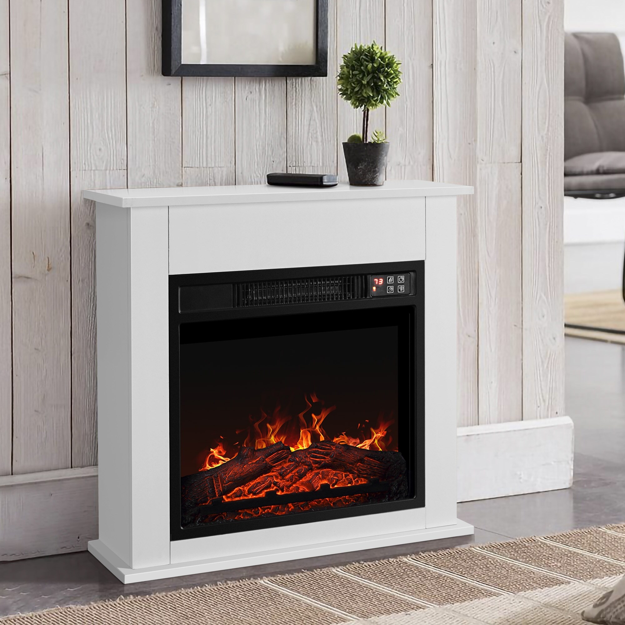 Shop Belleze 25 Delux 1400w Electric Fireplace Mantel Heater