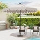 preview thumbnail 28 of 38, 9.3 FT Outdoor Patio Polyester Umbrella with Solar LED Lights and Tilt Crank Metal Frame for Garden Deck