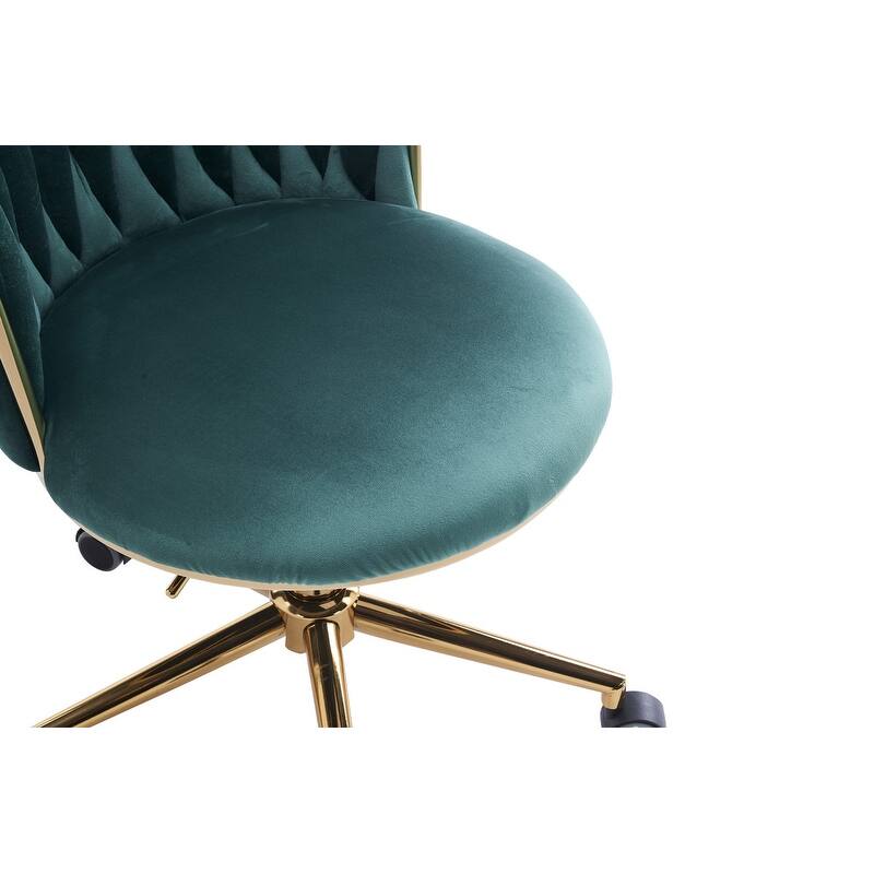 Modern/Luxury Upholstered Adjustable Swivel Office Chair with Wheels