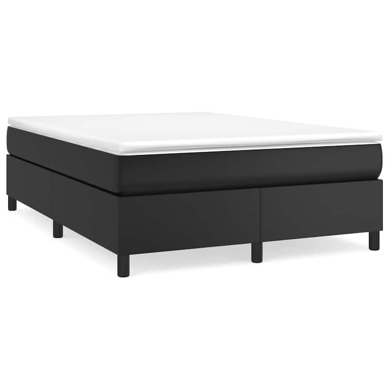 vidaXL Bed Frame Box Spring Platform Bed Mattress Foundation Faux Leather