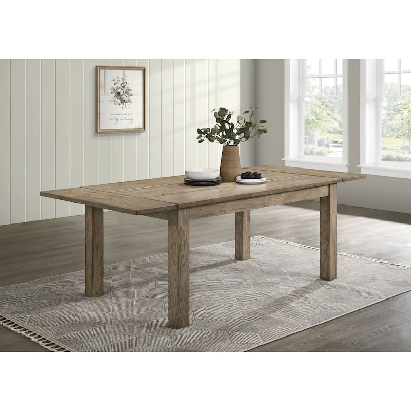 Cardova 87-inch Solid Wood Extension Dining Table Vineyard Oak - 63" x 39.25" x 30"