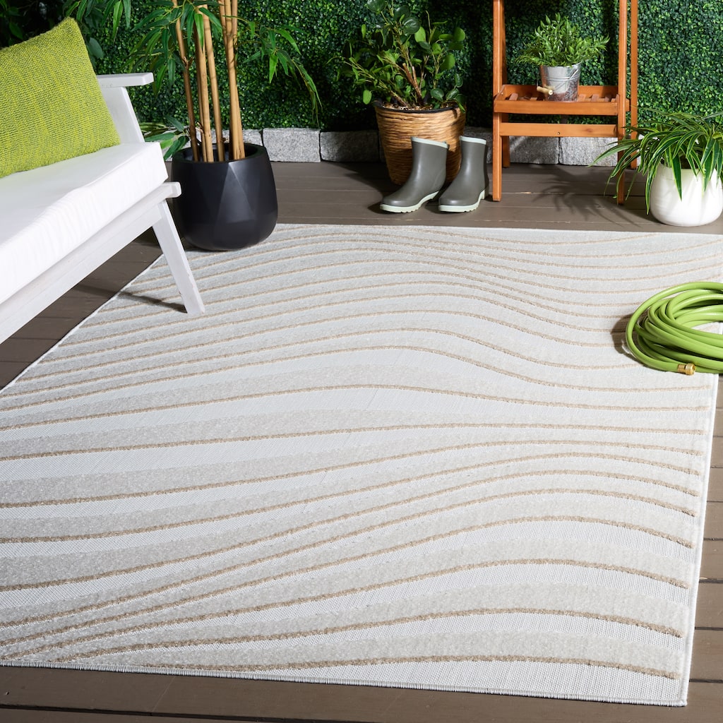 SAFAVIEH Stella Ozra Washable Indoor/Outdoor Rug - Weather Resistant & Easy Cleaning