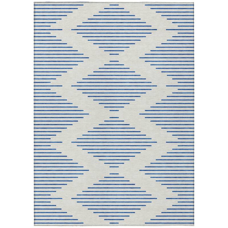 HomeRoots Geometric Transitional Rectangle Outdoor Rug