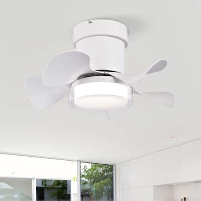 21 inch Flush Mount Ceiling Fan with Light and Remote Control, 6 Speed Reversible DC Motor, LED Ceiling Fan Lighting