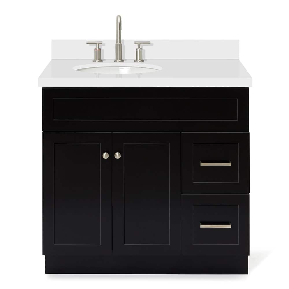 Ariel F037SLWQOVO Hamlet 37" Free Standing Single Basin Vanity Set
