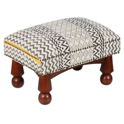 HERAT ORIENTAL Handmade Cotton Upholstered Stool