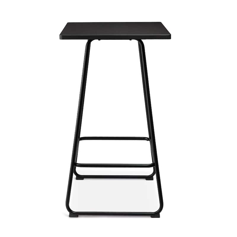Glitzhome 41"H Industrial Modern Square Wood Top Bar Height Pub Tables
