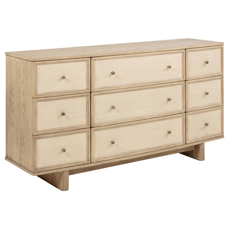 Kailani 9-drawer Dresser Beige Oak