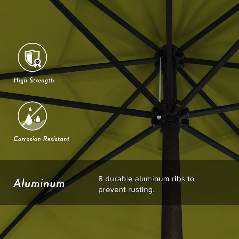 North Bend 9-foot Crank Lift Auto Tilt Patio Umbrella with Outdoor Rated Olefin fabric by Havenside Home