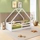 preview thumbnail 1 of 20, Polifurniture Brie Toddler Bed with Roof White