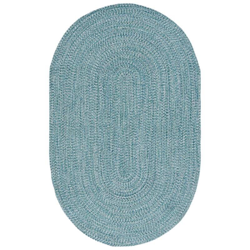 SAFAVIEH Handmade Braided Sakineh Casual Rug - 4' x 6' Oval - Teal/Green