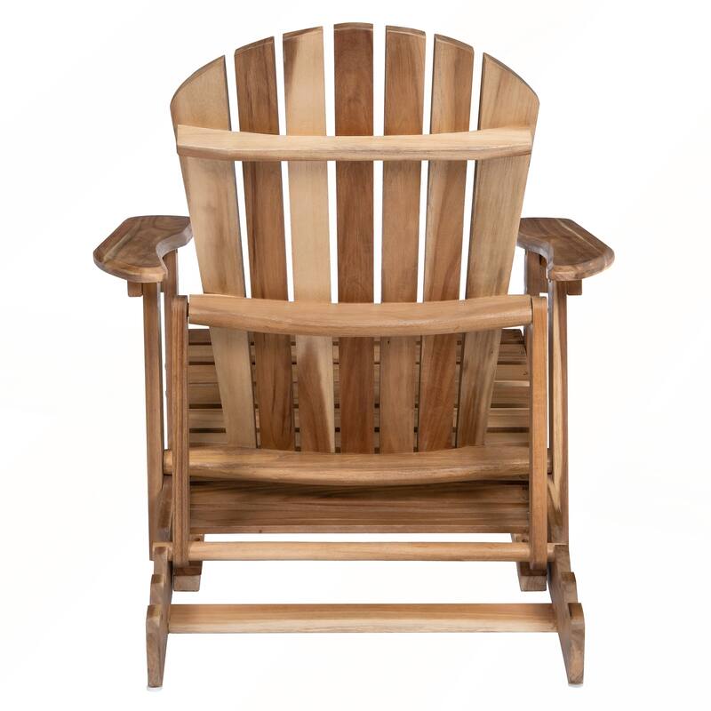 Rustic Acacia Wood Folding Adirondack Chair