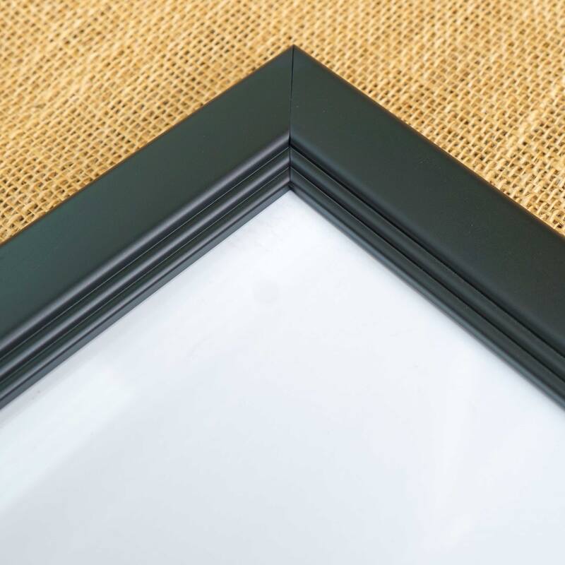 21x8 Frame Black Solid Wood Picture Frame - Complete Modern Photo