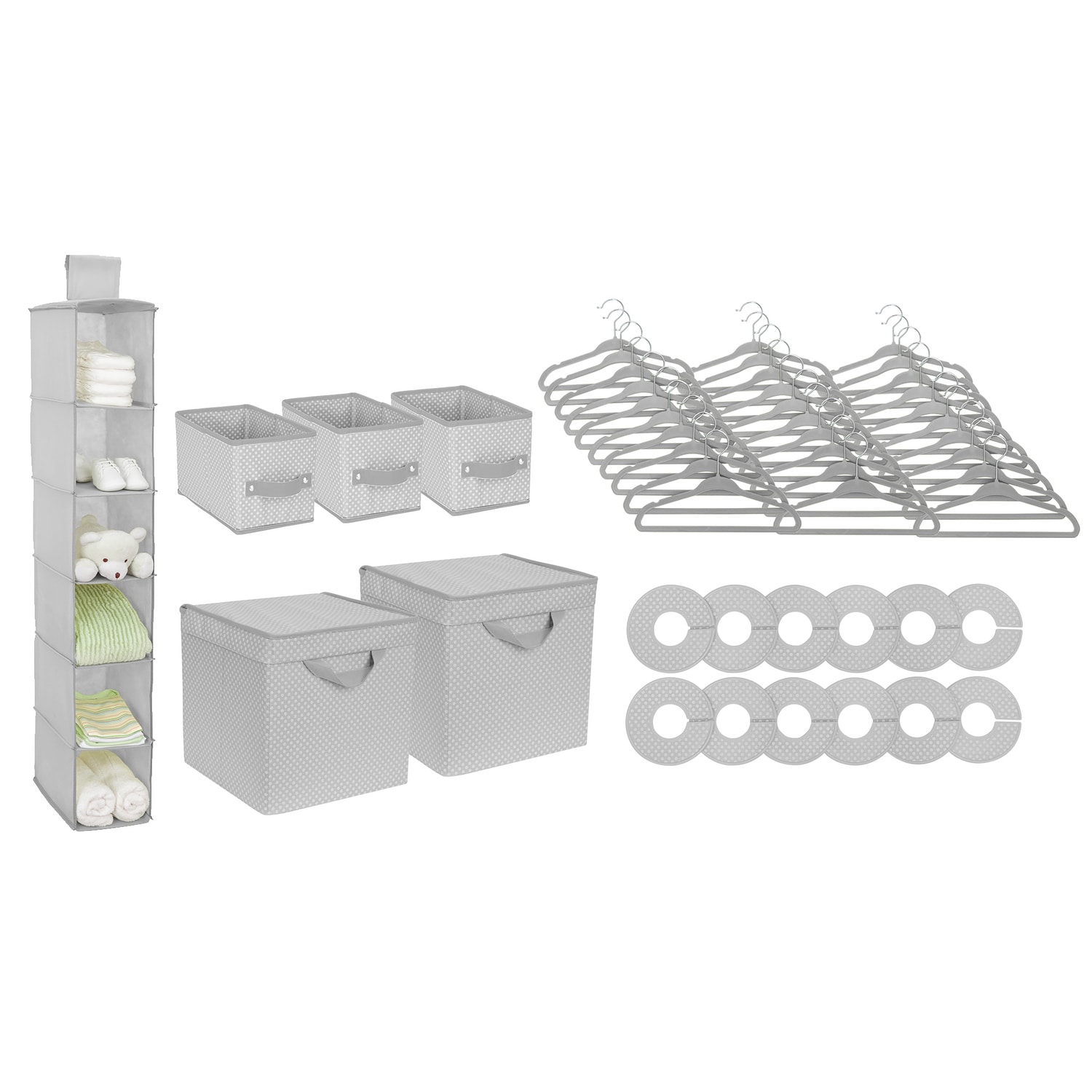 Delta Children Nursery Storage 48 Piece Set dove Grey