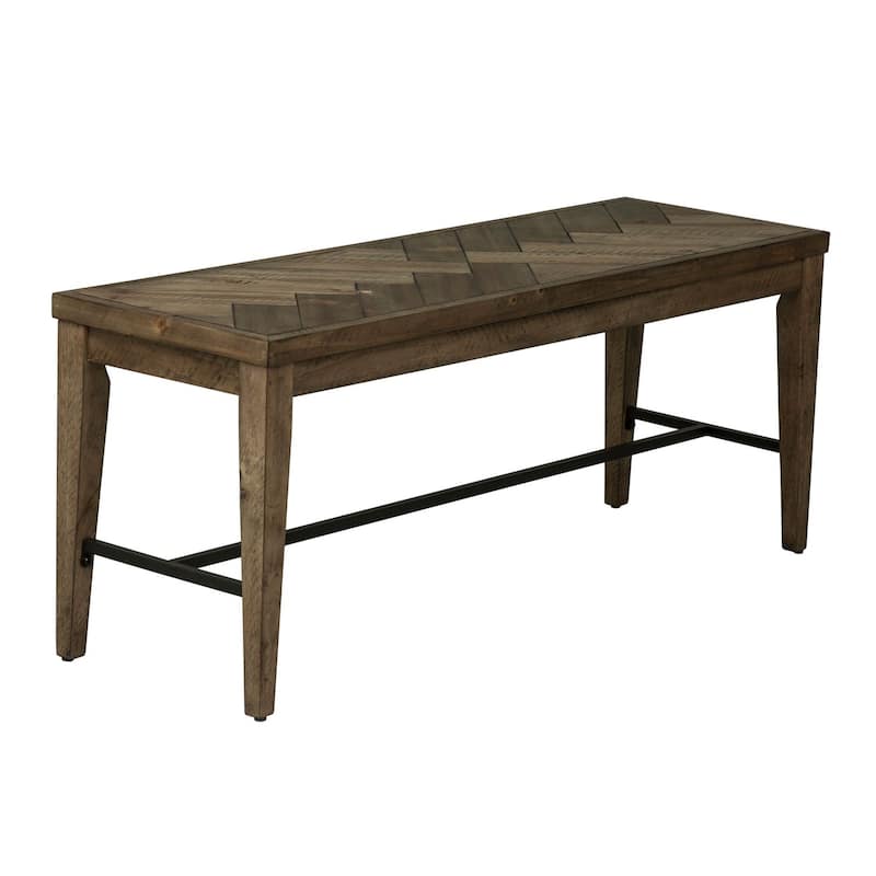 Horizons Rustic Caramel with Sawmark Distressing Bench